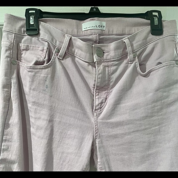 LOFT mauve pink cropped jeans flaw - Picture 9 of 11